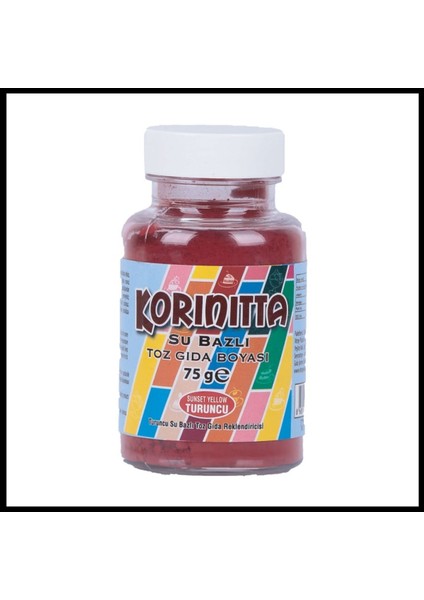 Yenilebilir Su Bazlı Toz Gıda Boyası 75 gr Turuncu