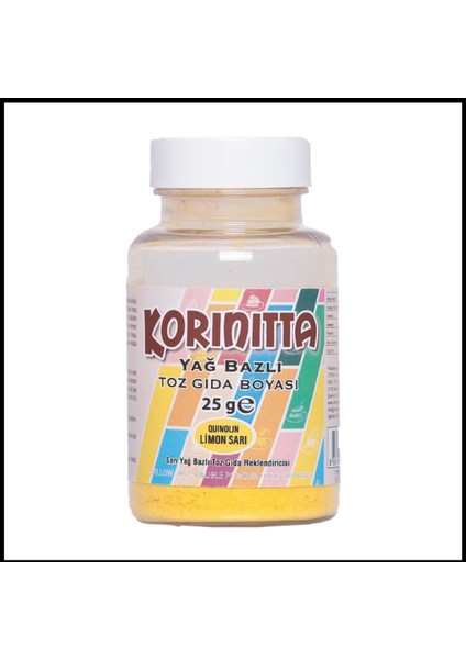 Yenilebilir Yağ Bazlı Toz Gıda Boyası 25 gr Limon Sarı modelleri