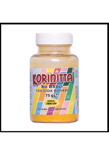 Yenilebilir Su Bazlı Toz Gıda Boyası 75 gr Limon Sarı