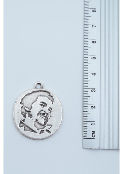 Che Guevara Madalyon Kolye Ucu - Antik Gümüş Kaplama - Kod:105 fiyatları