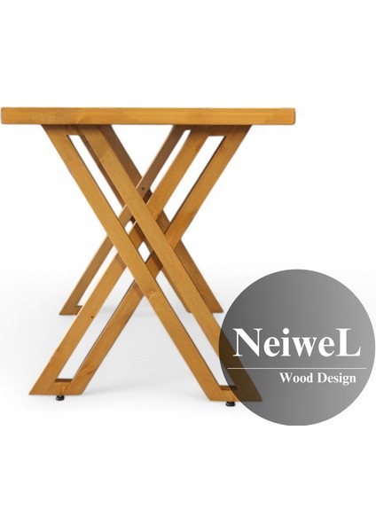 Adel Doğal Ahşap Toplantı MASASI-80 cm -120 cm modelleri