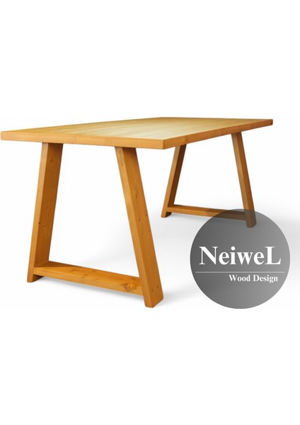 Dove Doğal Ahşap Toplantı MASASI-80 cm -120 cm modelleri