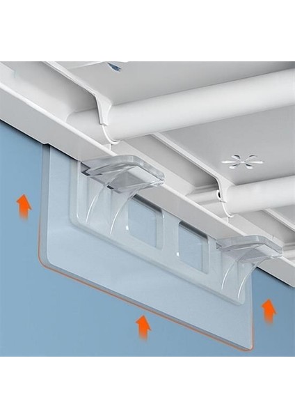 Buffer® Dolap İçi Raflar İçin 4'lü Plastik Güçlü Yapışkanlı Raf Destek Aparatı