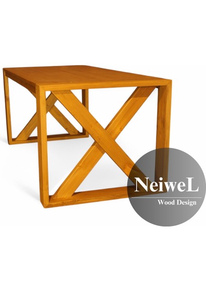 Leina Doğal Ahşap Toplantı MASASI-80 cm -120 cm fiyatları