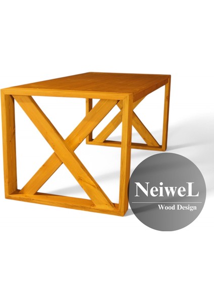 Leina Doğal Ahşap Toplantı MASASI-80 cm -120 cm modelleri