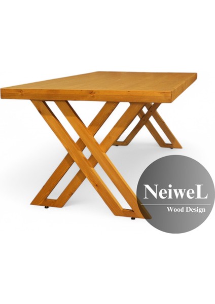 Tues Doğal Ahşap Toplantı MASASI-80 cm -120 cm modelleri