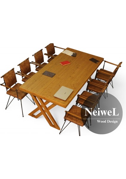 Tues Doğal Ahşap Toplantı MASASI-80 cm -120 cm fırsatları