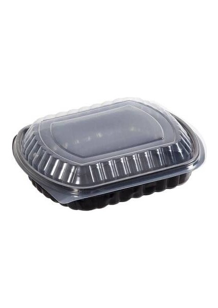 Tek Bölmeli Kapaklı Yemek Kabı Set (200 Adet)