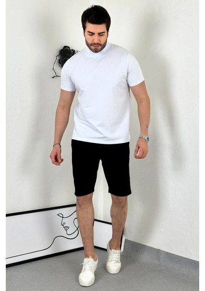 Yarım Balıkçı Yaka Oversize Beyaz T-Shirt fiyatları