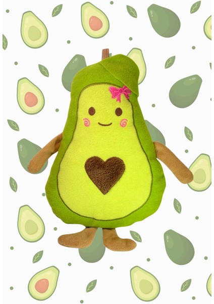Sevimli Kalpli Avokado Peluş Yastık & Uyku Arkadaşı Yastık & Oyuncak Yastık & Hediyelik Yastık 45CM modelleri