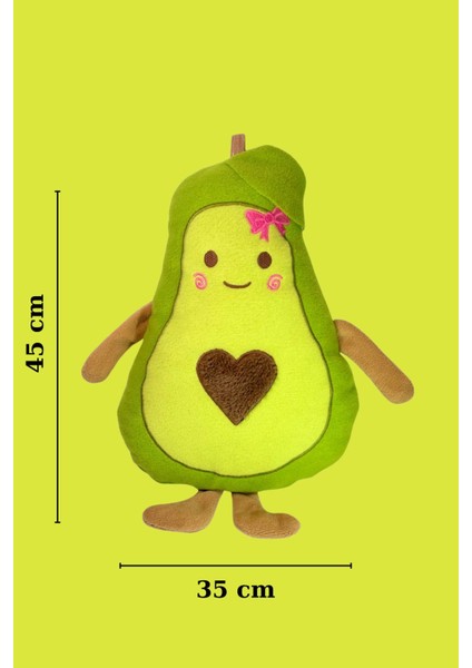Sevimli Kalpli Avokado Peluş Yastık & Uyku Arkadaşı Yastık & Oyuncak Yastık & Hediyelik Yastık 45CM fırsatları