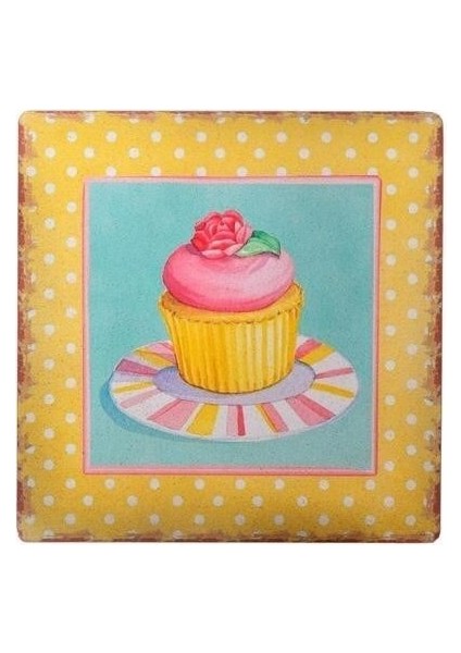 Buffer® Decotown Duvar Panosu 40*40 Cup Cake Muffin Motifli Duvar Süsü