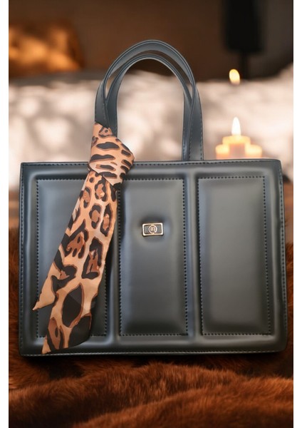 Kadın Siyah Fular Detaylı El-Omuz Çanta Şık ve Modern Tasarım indirimleri