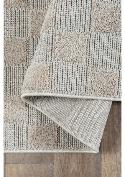 Coco Bukle Kaymaz Toz Vermez Dokuma Bej Halı Iskandinav Bej Yolluk fırsatları