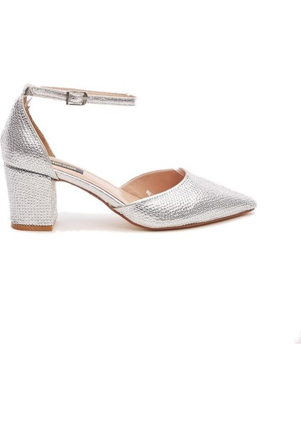 Taşlı Kadın Topuklu Abiye Ayakkabı