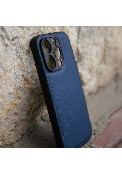 iPhone 13 Pro Max Uyumlu Super Faux Leather Suni Deri Lüks Kılıf