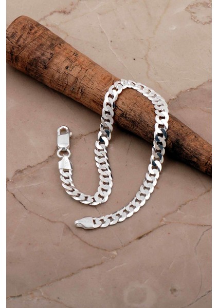 Gurmet 5,5 mm 21,5 cm Italyan Gümüş Erkek Zincir Bileklik 4789 fiyatları