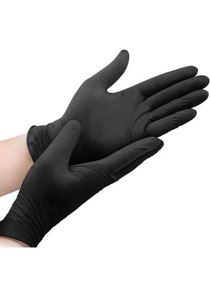 Pudrasız Nitril Siyah Eldiven Large Beden (100'LÜ Paket)