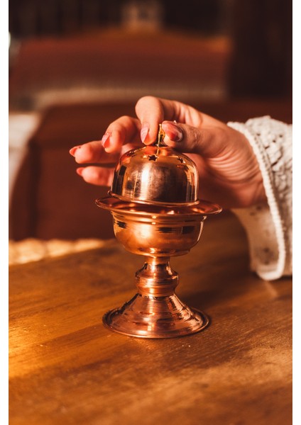 Gaziantep El Işlemesi Ayaklı Özel Bakır Tütsülük