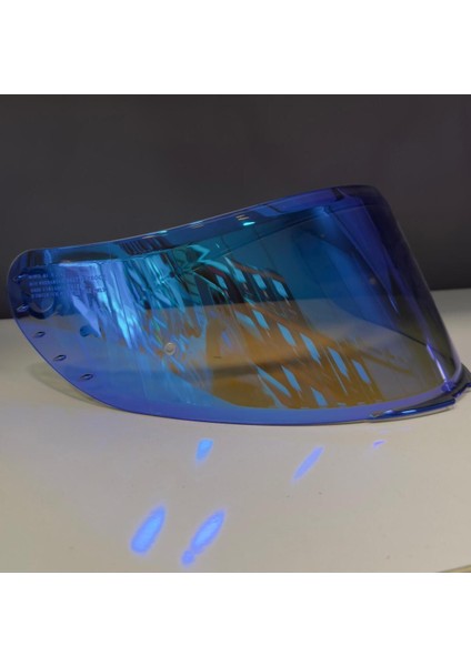 Iridium Mavi Kask Camı, Targo Pro Uyumlu, V-14 Model, Güvenli ve Şık Tasarım