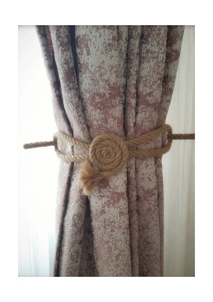 Fon Perde Aksesuarı Braçol Tül Perde Tutacağı Perde Süsü Spiral Jüt Halat Estetiği