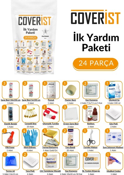 Acil Durum ve Ilk Yardım Seti - Içerik Paketi Platinum fiyatları