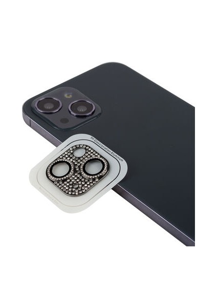iPhone 13 İçin Taş Detaylı Cl-08 Kamera Lens Koruyucu