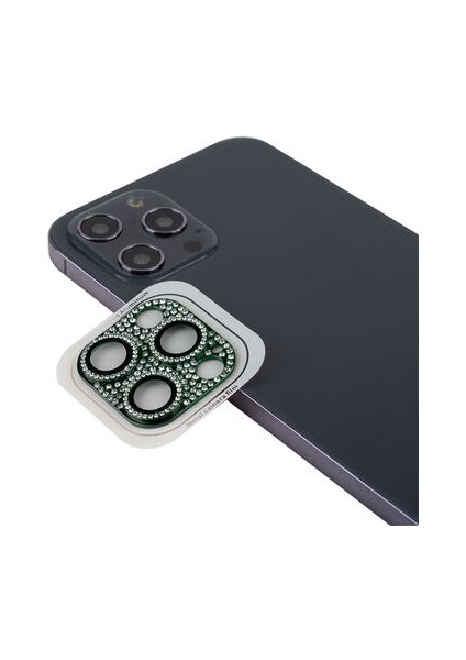 iPhone 11 Pro İçin Taş Detaylı Cl-08 Kamera Lens Koruyucu