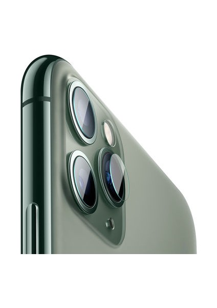 iPhone 11 Pro Max Tam Uyumlu Nano Kamera Koruyucu Şeffaf Lens