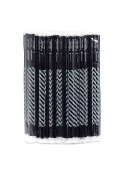 Frozen Plastik Pipet Jelatin Sargılı Siyah (100'LÜ Paket)