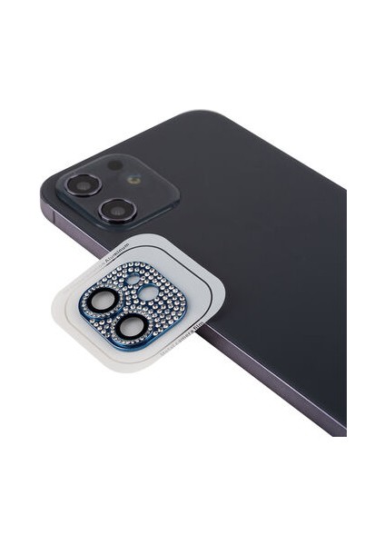 iPhone 12 İçin Taş Detaylı Cl-08 Kamera Lens Koruyucu