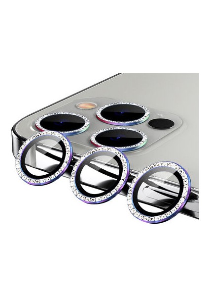 iPhone 12 Pro Kamera Lens Koruyucu Taş Detaylı Cl-06