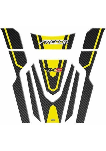 Gogo Rks Freccia 150 Tank Pad Set 006 Karbon/sarı