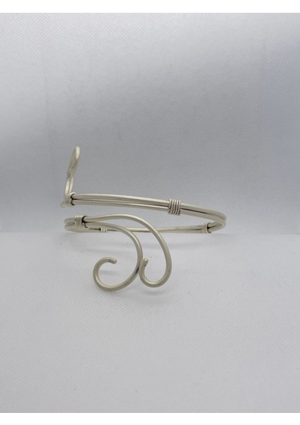 Gümüş Kaplama Arm-Cuff Pazu Bilekliği