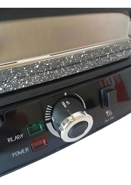 Granit Panini Grill Kollu Tost Makinası Gri