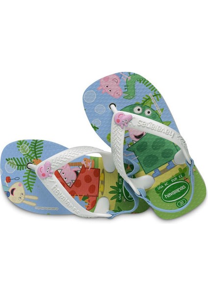 Bebek Parmakarası Terlik Baby Peppa Pig White