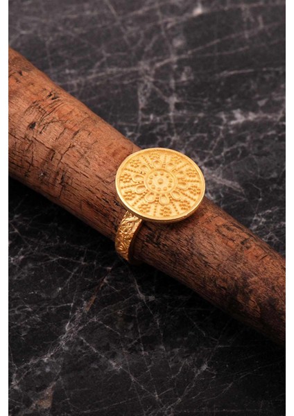 Anadolu Motifli Elişi Altın Kaplama Gümüş Yüzük 5976 fiyatları