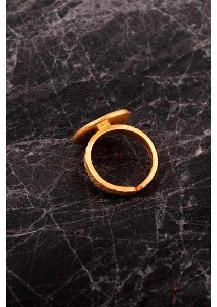 Laleli Elişi Altın Kaplama Gümüş Yüzük 5977 modelleri