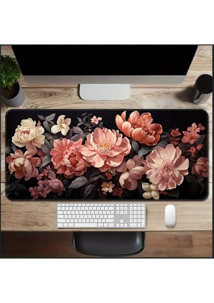 70X30 cm Bahar Çiçeği Temalı Kaydırmaz Taban Speed Yüzey Oyuncu Mouse Pad Gaming