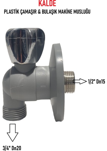 Plastik Pprc Çamaşır Musluğu 3/4"x1/2"