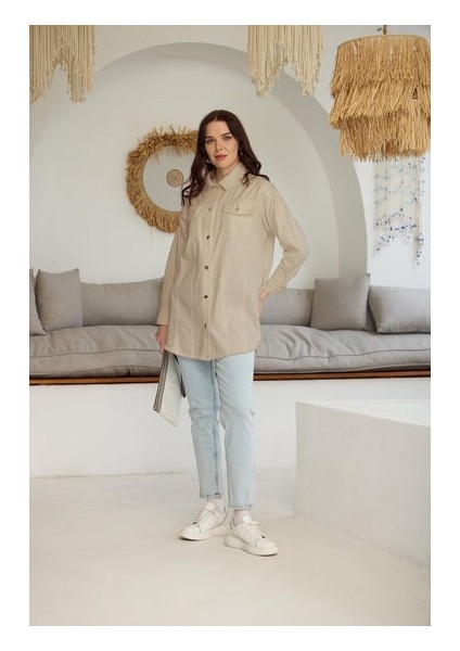 Marwa By Moodbasic Taşlı Kot Ceket