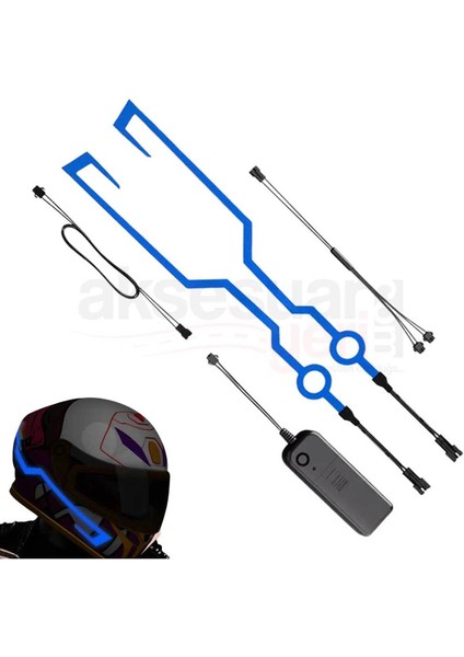 Motosiklet Kask Ledi Mavi Renk - 3 Farklı Mod - Motosiklet Renkli Ikaz Ledi fiyatları
