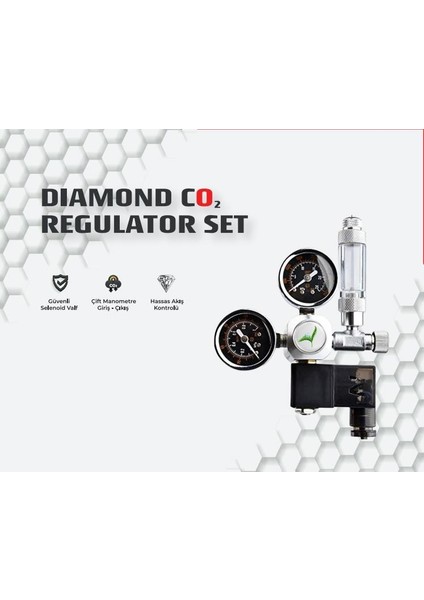 Dıamond Co2 Regülatör Premium Set (Telefon Kontrollü)
