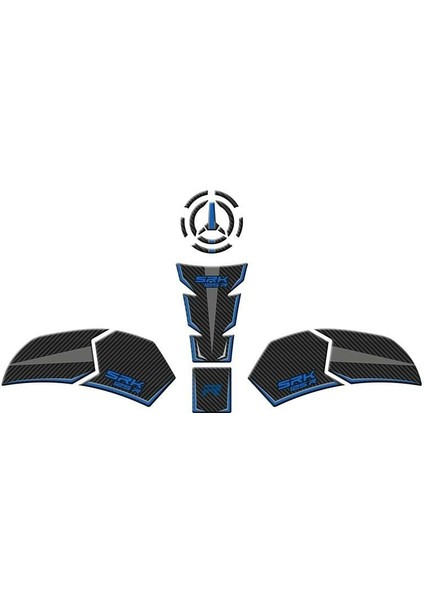Gogo Rks Srk 125 R (2023-2025) Tank Pad Set 002 Karbon/mavi