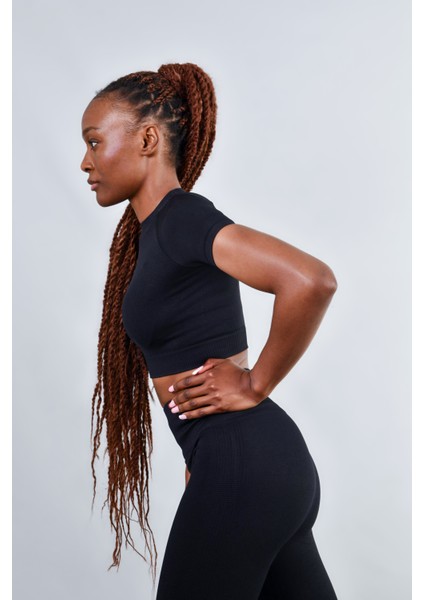 Istanbul Siyah Kısa Kol Tayt Takım modelleri