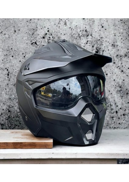 X1-X Seul Tokyo 2 Mat Siyah Modüler Kask (Yeni Sezon)