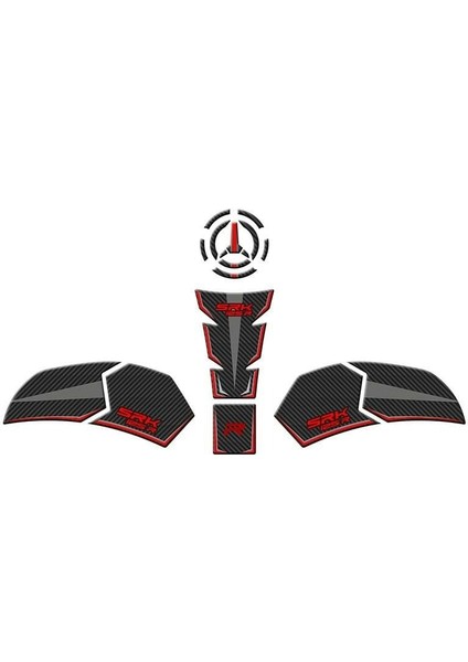 Gogo Rks Srk 125 R (2023-2025) Tank Pad Set 003 Karbon/kırmızı