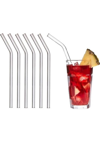 Isıya Dayanıklı Cam Pipet, 6'lı Cam Eğik Pipet
