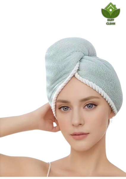 Çift Taraflı Çift Renk Saç Kurutma Havlusu Saç Bonesi Mikrofiber