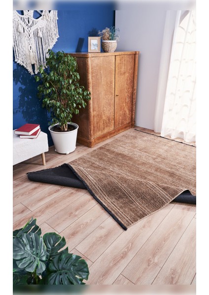 Halı Gloria 4002 Bej Antibakteriyel Yıkanabilir Kaliteli Modern Şık Kilim